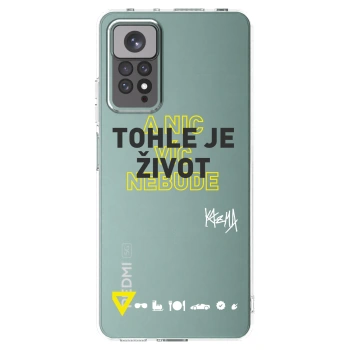 Picasee silikonový průhledný obal pro Xiaomi Redmi Note 11 - Kazma - TOHLE JE ŽIVOT A NIC VÍC NEBUDE