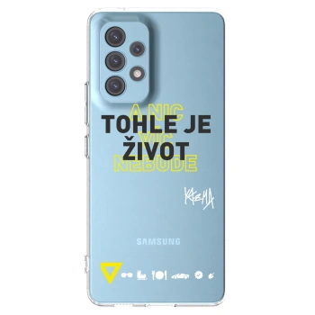 Picasee silikonový průhledný obal pro Samsung Galaxy A53 5G A536 - Kazma - TOHLE JE ŽIVOT A NIC VÍC NEBUDE