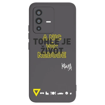 Picasee silikonový černý obal pro Vivo V23 5G - Kazma - TOHLE JE ŽIVOT A NIC VÍC NEBUDE