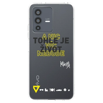 Picasee silikonový průhledný obal pro Vivo V23 5G - Kazma - TOHLE JE ŽIVOT A NIC VÍC NEBUDE