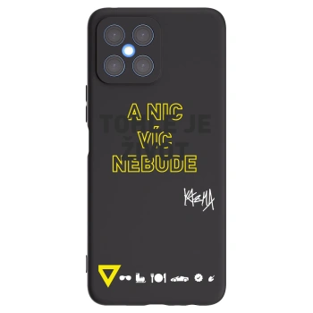 Picasee silikonový černý obal pro Honor X8 4G - Kazma - TOHLE JE ŽIVOT A NIC VÍC NEBUDE