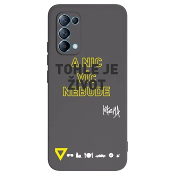 Picasee silikonový černý obal pro OPPO Reno 5 5G - Kazma - TOHLE JE ŽIVOT A NIC VÍC NEBUDE