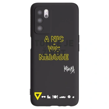 Picasee silikonový černý obal pro OPPO A16s - Kazma - TOHLE JE ŽIVOT A NIC VÍC NEBUDE