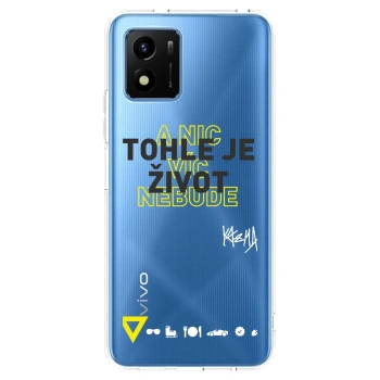 Picasee silikonový průhledný obal pro Vivo Y01 - Kazma - TOHLE JE ŽIVOT A NIC VÍC NEBUDE