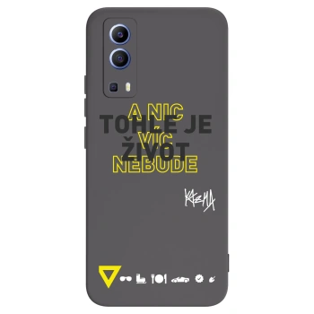 Picasee silikonový černý obal pro Vivo Y52 5G - Kazma - TOHLE JE ŽIVOT A NIC VÍC NEBUDE