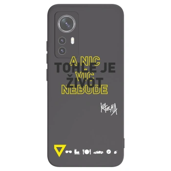 Picasee silikonový černý obal pro Xiaomi 12X - Kazma - TOHLE JE ŽIVOT A NIC VÍC NEBUDE