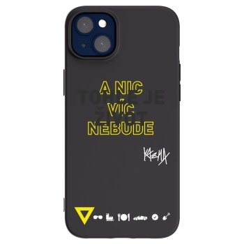 Picasee silikonový černý obal pro Apple iPhone 14 Plus - Kazma - TOHLE JE ŽIVOT A NIC VÍC NEBUDE