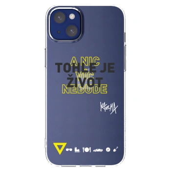 Picasee silikonový průhledný obal pro Apple iPhone 14 Plus - Kazma - TOHLE JE ŽIVOT A NIC VÍC NEBUDE