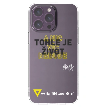 Picasee silikonový průhledný obal pro Apple iPhone 14 Pro Max - Kazma - TOHLE JE ŽIVOT A NIC VÍC NEBUDE