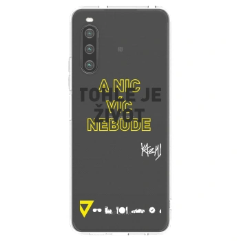 Picasee silikonový průhledný obal pro Sony Xperia 10 IV 5G - Kazma - TOHLE JE ŽIVOT A NIC VÍC NEBUDE