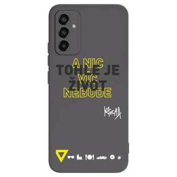 Picasee silikonový černý obal pro Samsung Galaxy M13 M135F - Kazma - TOHLE JE ŽIVOT A NIC VÍC NEBUDE