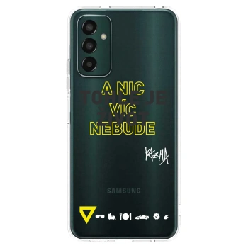 Picasee silikonový průhledný obal pro Samsung Galaxy M13 M135F - Kazma - TOHLE JE ŽIVOT A NIC VÍC NEBUDE