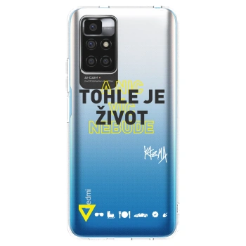 Picasee silikonový průhledný obal pro Xiaomi Redmi 10 (2022) - Kazma - TOHLE JE ŽIVOT A NIC VÍC NEBUDE