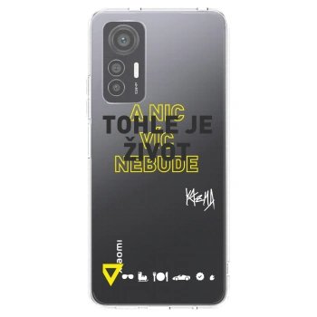 Picasee silikonový průhledný obal pro Xiaomi 12 Lite - Kazma - TOHLE JE ŽIVOT A NIC VÍC NEBUDE