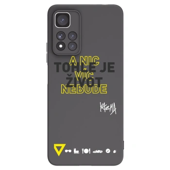 Picasee silikonový černý obal pro Xiaomi Redmi Note 11 Pro+ 5G - Kazma - TOHLE JE ŽIVOT A NIC VÍC NEBUDE
