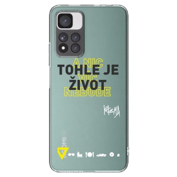 Picasee silikonový průhledný obal pro Xiaomi Redmi Note 11 Pro+ 5G - Kazma - TOHLE JE ŽIVOT A NIC VÍC NEBUDE