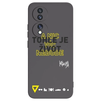 Picasee silikonový černý obal pro Honor 70 - Kazma - TOHLE JE ŽIVOT A NIC VÍC NEBUDE