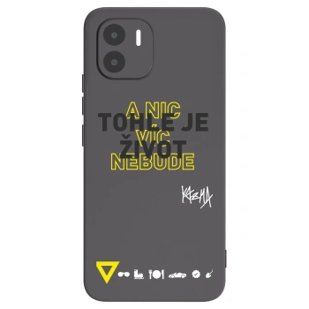 Picasee silikonový černý obal pro Xiaomi Redmi A1 - Kazma - TOHLE JE ŽIVOT A NIC VÍC NEBUDE