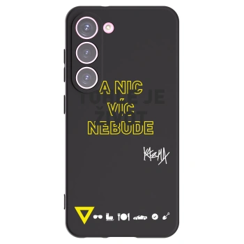 Picasee silikonový černý obal pro Samsung Galaxy S23 5G - Kazma - TOHLE JE ŽIVOT A NIC VÍC NEBUDE