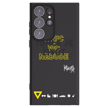 Picasee silikonový černý obal pro Samsung Galaxy S23 Ultra 5G - Kazma - TOHLE JE ŽIVOT A NIC VÍC NEBUDE