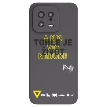 Picasee silikonový černý obal pro Xiaomi 13 - Kazma - TOHLE JE ŽIVOT A NIC VÍC NEBUDE