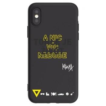 Picasee silikonový černý obal pro Apple iPhone X/XS - Kazma - TOHLE JE ŽIVOT A NIC VÍC NEBUDE