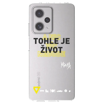 Picasee silikonový průhledný obal pro Xiaomi Redmi Note 12 Pro+ 5G - Kazma - TOHLE JE ŽIVOT A NIC VÍC NEBUDE