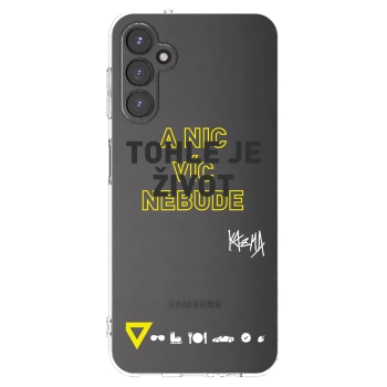 Picasee silikonový průhledný obal pro Samsung Galaxy A14 5G A146P - Kazma - TOHLE JE ŽIVOT A NIC VÍC NEBUDE