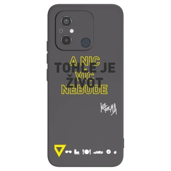 Picasee silikonový černý obal pro Xiaomi Redmi 12C - Kazma - TOHLE JE ŽIVOT A NIC VÍC NEBUDE
