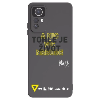 Picasee silikonový černý obal pro Xiaomi Redmi Note 12S - Kazma - TOHLE JE ŽIVOT A NIC VÍC NEBUDE