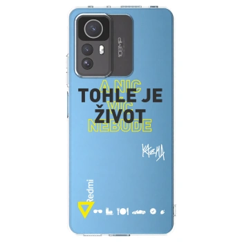 Picasee silikonový průhledný obal pro Xiaomi Redmi Note 12S - Kazma - TOHLE JE ŽIVOT A NIC VÍC NEBUDE