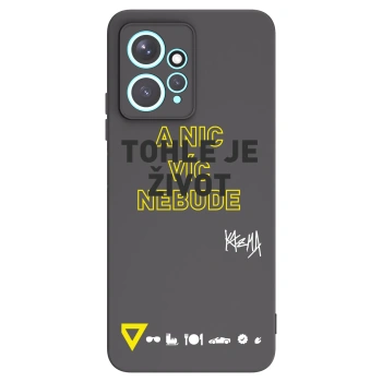 Picasee silikonový černý obal pro Xiaomi Redmi Note 12 4G - Kazma - TOHLE JE ŽIVOT A NIC VÍC NEBUDE