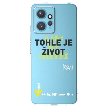 Picasee silikonový průhledný obal pro Xiaomi Redmi Note 12 4G - Kazma - TOHLE JE ŽIVOT A NIC VÍC NEBUDE