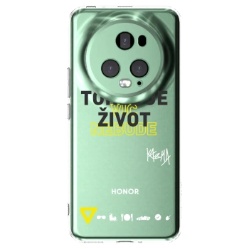 Picasee silikonový průhledný obal pro Honor Magic5 Pro - Kazma - TOHLE JE ŽIVOT A NIC VÍC NEBUDE