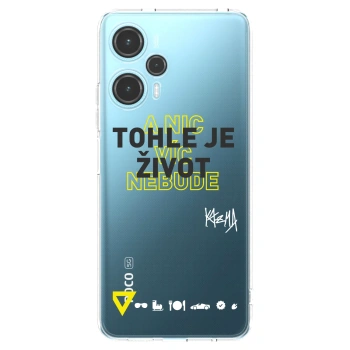 Picasee silikonový průhledný obal pro Xiaomi Poco F5 - Kazma - TOHLE JE ŽIVOT A NIC VÍC NEBUDE
