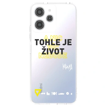 Picasee silikonový průhledný obal pro Xiaomi Redmi 12 4G - Kazma - TOHLE JE ŽIVOT A NIC VÍC NEBUDE