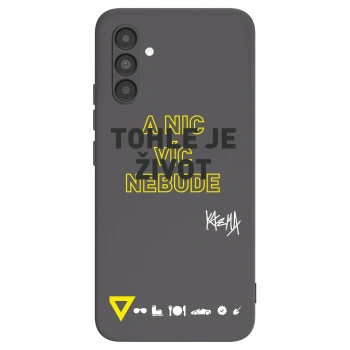 Picasee silikonový černý obal pro Samsung Galaxy A04s A047F - Kazma - TOHLE JE ŽIVOT A NIC VÍC NEBUDE
