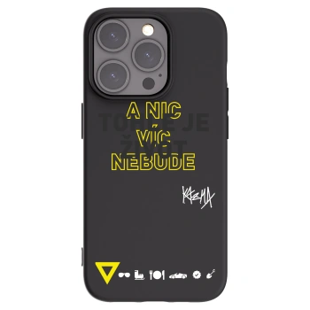 Picasee silikonový černý obal pro Apple iPhone 15 Pro - Kazma - TOHLE JE ŽIVOT A NIC VÍC NEBUDE