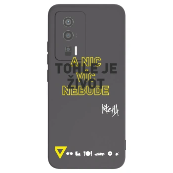 Picasee silikonový černý obal pro Xiaomi Poco F5 Pro 5G - Kazma - TOHLE JE ŽIVOT A NIC VÍC NEBUDE
