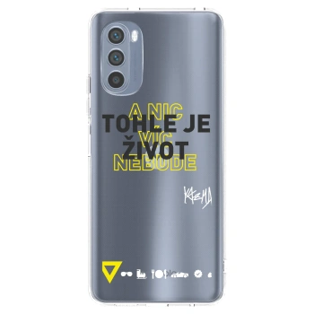Picasee silikonový průhledný obal pro Motorola Moto G62 - Kazma - TOHLE JE ŽIVOT A NIC VÍC NEBUDE