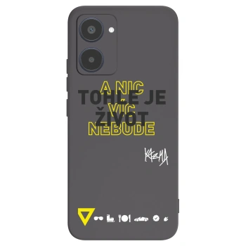Picasee silikonový černý obal pro Realme 10 4G - Kazma - TOHLE JE ŽIVOT A NIC VÍC NEBUDE