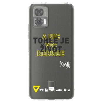 Picasee silikonový průhledný obal pro Motorola Edge 30 Neo - Kazma - TOHLE JE ŽIVOT A NIC VÍC NEBUDE