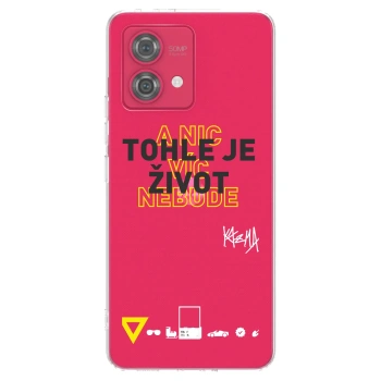 Picasee silikonový průhledný obal pro Motorola Moto G84 5G - Kazma - TOHLE JE ŽIVOT A NIC VÍC NEBUDE