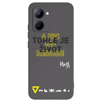 Picasee silikonový černý obal pro Realme C33 (2023) - Kazma - TOHLE JE ŽIVOT A NIC VÍC NEBUDE