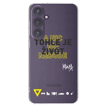 Picasee silikonový průhledný obal pro Samsung Galaxy S24+ S926B 5G - Kazma - TOHLE JE ŽIVOT A NIC VÍC NEBUDE