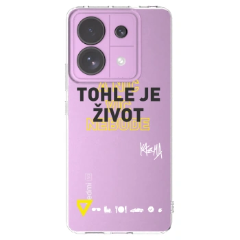 Picasee silikonový průhledný obal pro Xiaomi Redmi Note 13 Pro 5G - Kazma - TOHLE JE ŽIVOT A NIC VÍC NEBUDE
