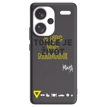 Picasee silikonový černý obal pro Xiaomi Redmi Note 13 Pro+ 5G - Kazma - TOHLE JE ŽIVOT A NIC VÍC NEBUDE