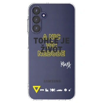 Picasee silikonový průhledný obal pro Samsung Galaxy A15 A155F 4G - Kazma - TOHLE JE ŽIVOT A NIC VÍC NEBUDE