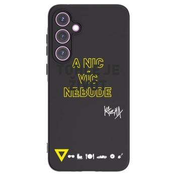 Picasee silikonový černý obal pro Samsung Galaxy A35 5G A356B - Kazma - TOHLE JE ŽIVOT A NIC VÍC NEBUDE