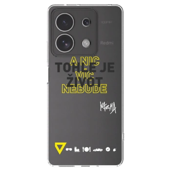 Picasee silikonový průhledný obal pro Xiaomi Redmi Note 13 4G - Kazma - TOHLE JE ŽIVOT A NIC VÍC NEBUDE